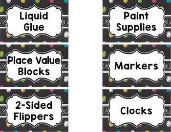Preview of Labels for Supplies and Baskets *Editable*