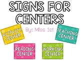Labels for centers