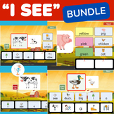 Labels to Sentences: I SEE Farm Animals Boom Cards™ BUNDLE