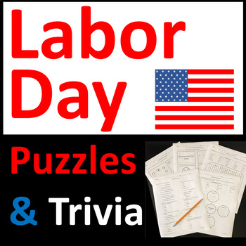 Preview of Labor Day Activities Fun Puzzles and Trivia Questions