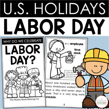 Preview of Labor Day Reading Activity - A Holiday Book and Assessment for Grades 1-2