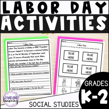 Preview of Labor Day Social Studies Activities for Kindergarten & 1st Grade - Vocabulary