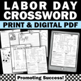 Labor Day Activities Community Helpers Crossword Puzzle Wr