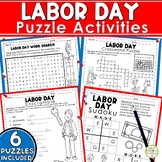 Labor Day Activities Puzzles Word Search Crossword Early F