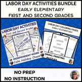 Labor Day Activities, Puzzles, and Coloring Bundle for Fir