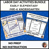 Labor Day Activities, Puzzles, and Coloring Bundle for Pre