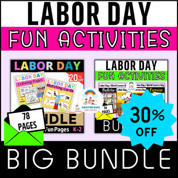 Preview of Labor Day BIG BUNDLE - Workers Week Activities SUPER PACK