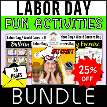 Preview of Labor Day BUNDLE - Workers Week Activities PACK