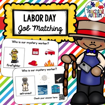Preview of Labor Day Career Matching QR Code Cards