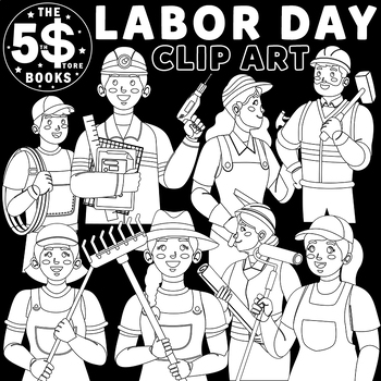 labor day clipart black and white