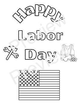 Preview of Labor Day Coloring Page
