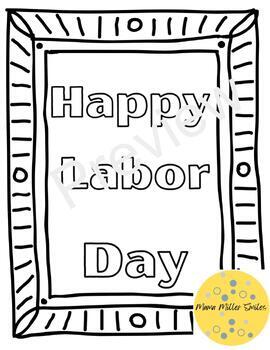 Preview of Labor Day Coloring Page