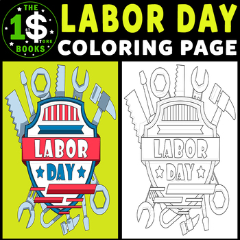 Preview of Labor Day Coloring Page | 4 September Holiday Coloring Sheet