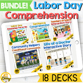 Labor Day Comprehension Boom Cards Bundle