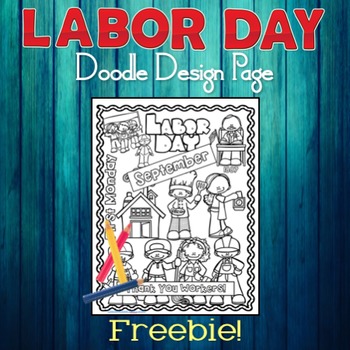 Preview of Labor Day Doodle Design Page Freebie