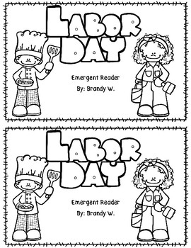 Preview of Labor Day Emergent Reader