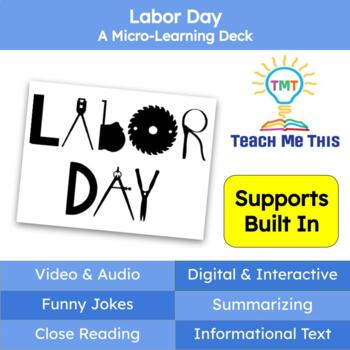 Preview of Labor Day Informational Text Reading Passage and Activities