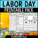 Labor Day Math and Literacy Printable Pack