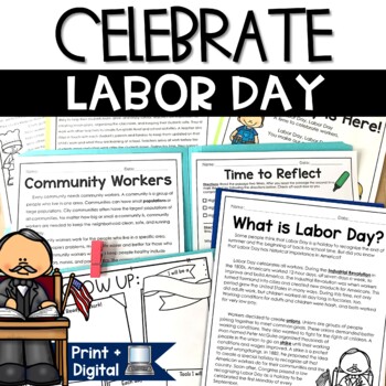 Preview of Labor Day Reading Comprehension Activities