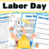 Labor Day Reading Comprehension & Activities - Q&A, Word S