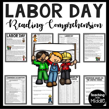 Preview of Labor Day Reading Comprehension Worksheet, September, Back to School, DBQ