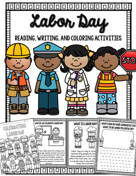 Preview of Labor Day Reading, Writing and Coloring Activities