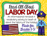 Labor Day Vocabulary Mini Book for BIG KIDS