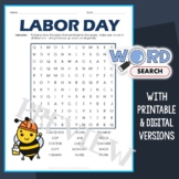 1st Grade Labor Day Activity Wordsearch Puzzles, 2nd Grade