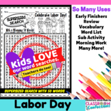 Labor Day Word Search Activity: Supersized Search with 50 