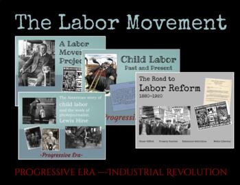 Preview of Projects! Labor Movement, Industrial Revolution, Progressive Era -Distance Learn
