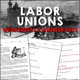 Labor Unions Industrial Revolution Reading Worksheets and 