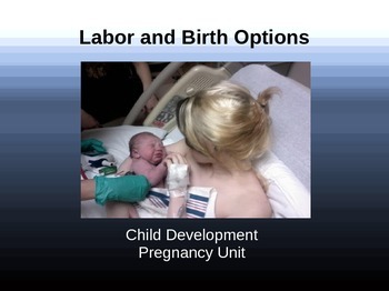 Preview of Labor and Birth Options PowerPoint for Child Development