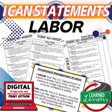 Labor and Workforce I Can Statements & Posters Self-Assess