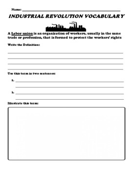 American Labor Unions Matching Worksheet by Laura Arkeketa