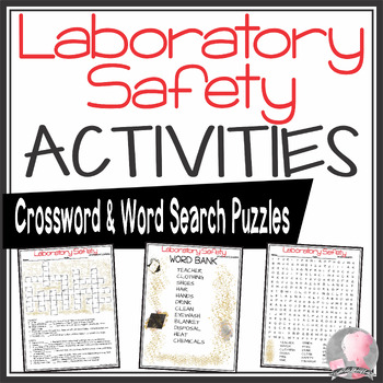 Laboratory Safety Activities Crossword Puzzle and Word Search | TPT