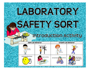 Preview of FREE: Laboratory Safety Sort; Cut and Paste- Introduction Activity