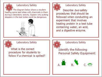 Preview of Laboratory Safety Task Cards for Middle and High School
