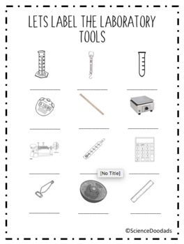 Laboratory Tools - Labeling by Science Doodads | TPT