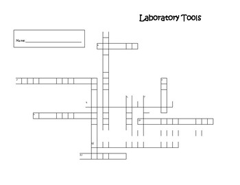 Lab Tools Crossword Puzzle by Nicole Prinz TPT