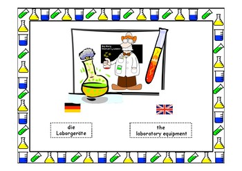 Preview of Laborgeräte / laboratory equipment -Montessori flash cards for science/chemistry