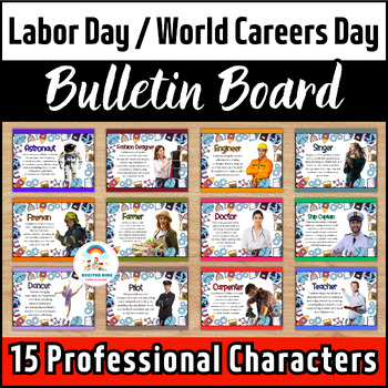 Preview of Labour Day Bulletin Board - 15 World Careers Day Posters - Workers Week