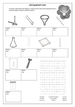 Science Lab Equipment Worksheets