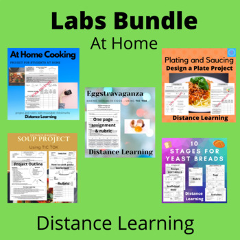 Preview of Labs And Kitchen Projects Bundle  For The Culinary High School And FCS Classroom