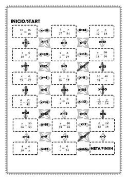 Maze Labyrinth - Laberinto - Equivalent fractions - Fracciones equivalentes