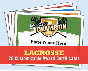 Preview of Lacrosse Certificates — 20 Editable Templates