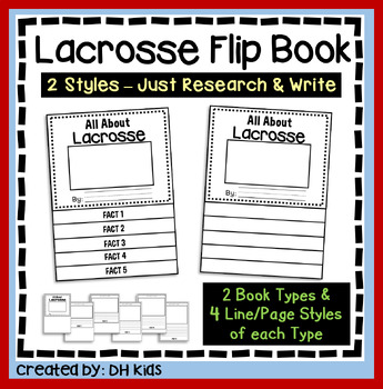 Preview of Lacrosse Report Book, Sports Research Writing Project, Physical Education