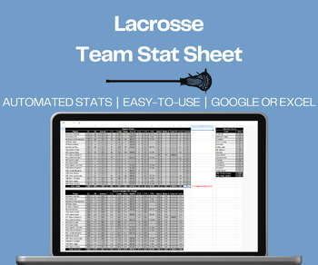 Preview of Lacrosse Statistics (Blue)