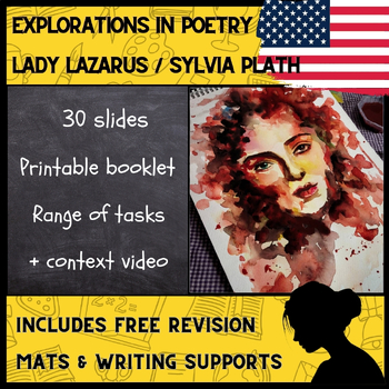 Preview of Lady Lazarus, Sylvia Plath (30 page lesson + booklet)