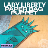Lady Liberty Paper Bag Puppet Craft - Activity - Memorial 