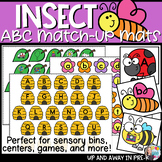 Spring Insect ABC Match-up - Sensory Bin - Ladybug Bee Butterfly